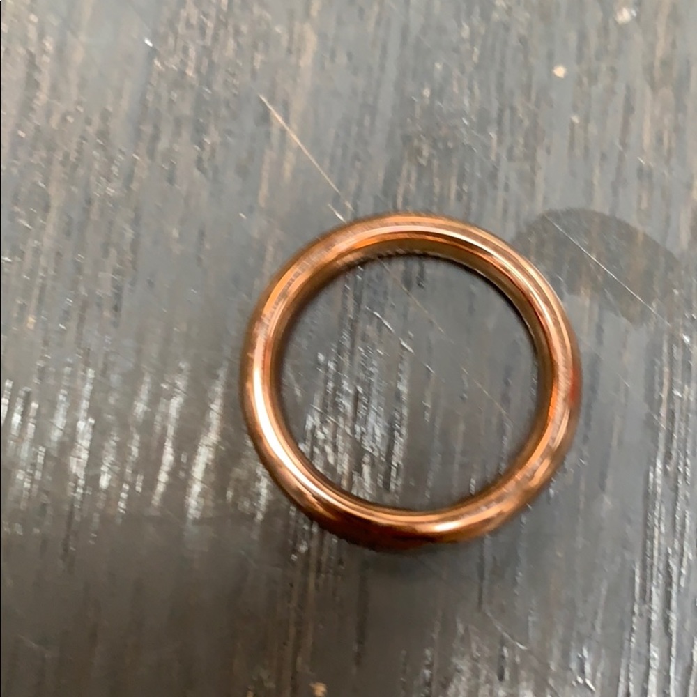 Qudo rose gold basic ring size 7.5